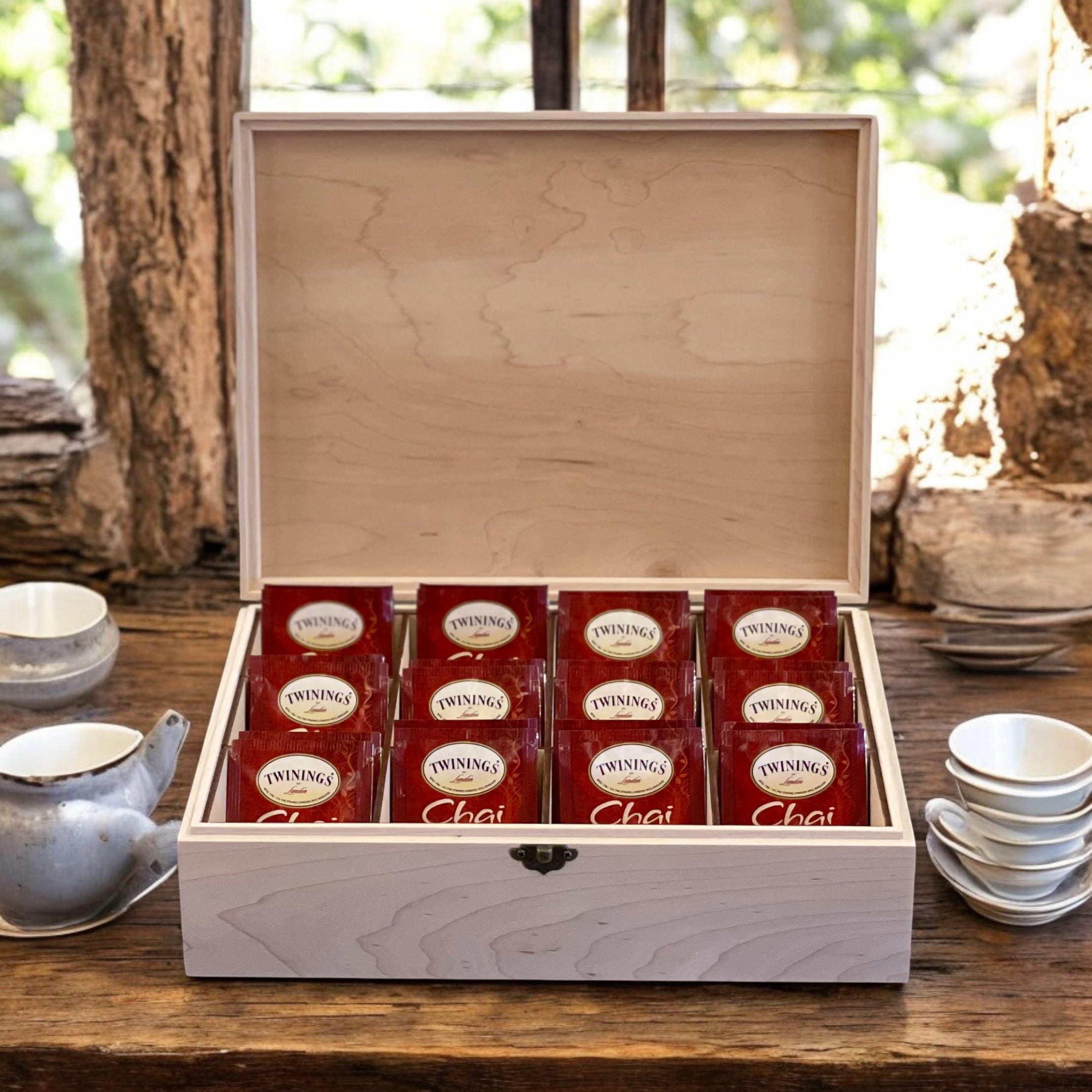 Personalized Tea Box in 2024 Natural Cherry Tea Chest