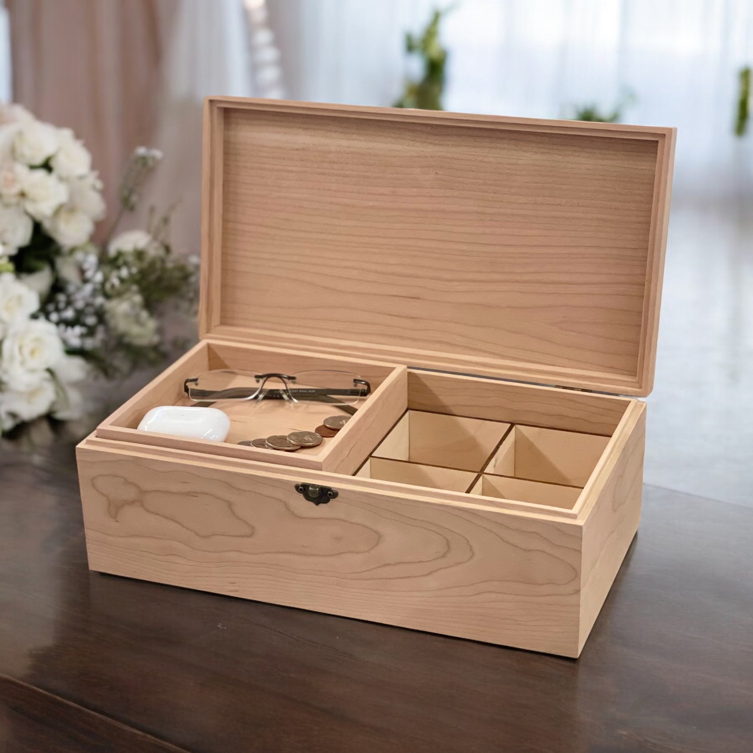 Watch box for men with drawer and wooden 2024 lid, Watch case for men personalized,Wood watch box for men personalized,Wooden watch box