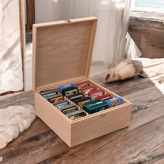 Commander Deck Box Trading Card Storage Box MTG Deck Box Card Organizer TCG Deck Box Baseball Card Storage Gift for Him Football Card Box