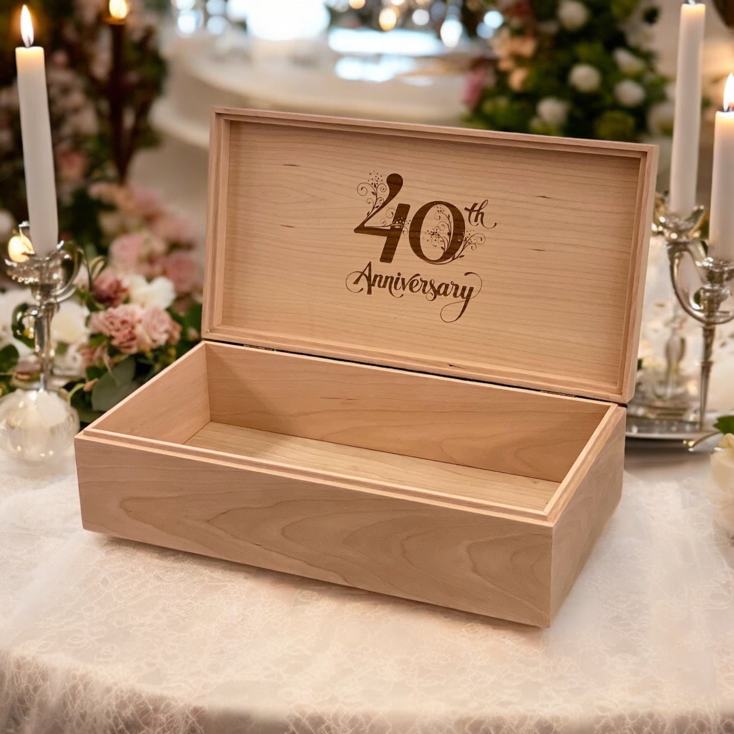 Personalized Anniversary Gift Wine Box for Couples Keepsake Box Memory Box Custom Engraved Anniversary Box for Wedding Gift for Her