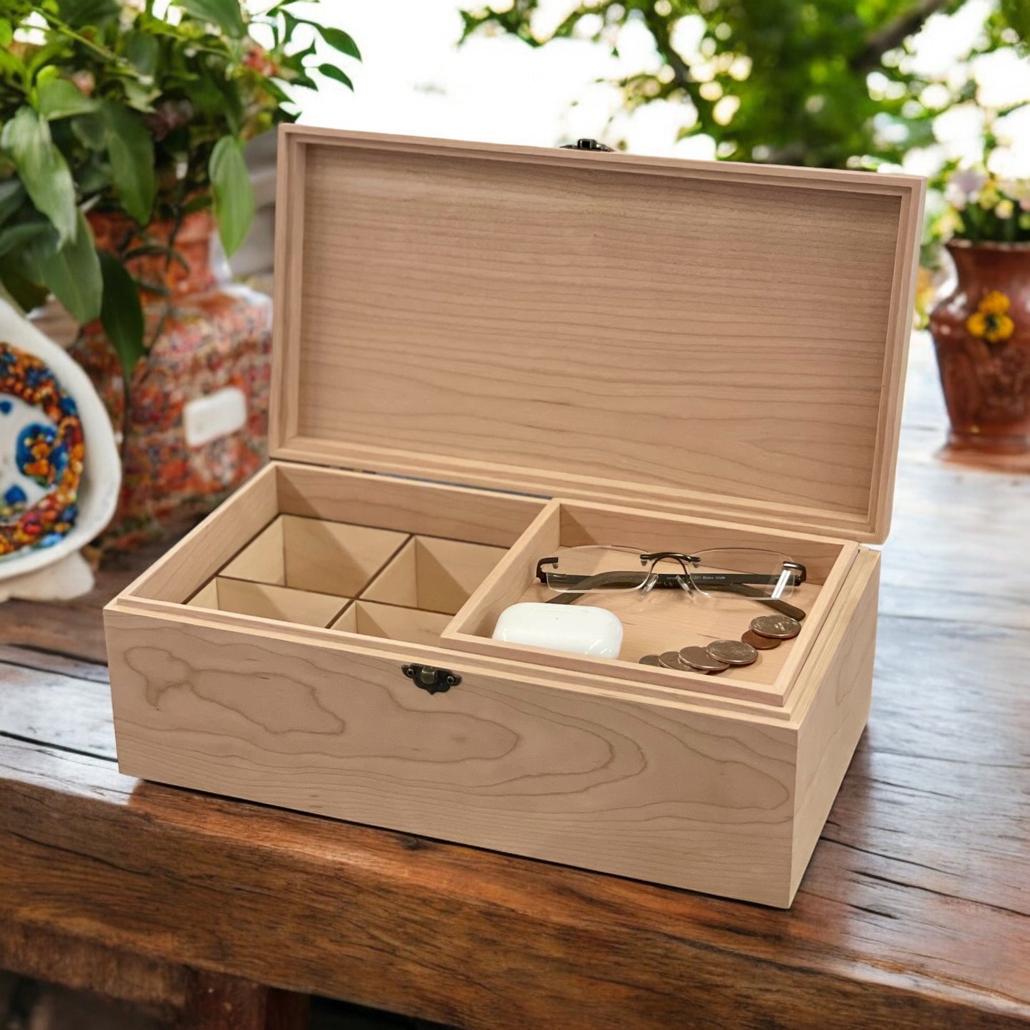 Watch Box Wood Watch Box for Men Wooden Watch Box Organizer Watch Box Personalized Watch Storage Case Laser Engrave Valet Tray Wood