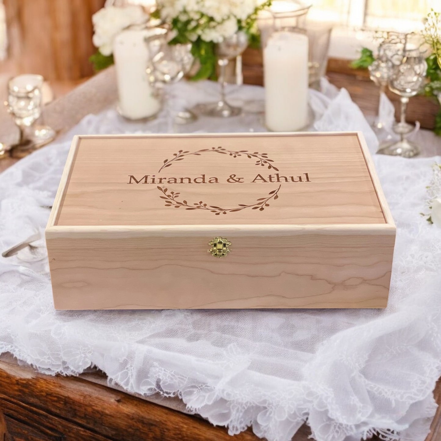 Wedding Card Box Bridal Card Box Wedding Keepsake Box Wedding Box Wedding Gift Box Wedding Money Box Wooden Card Box Custom Laser Engraved