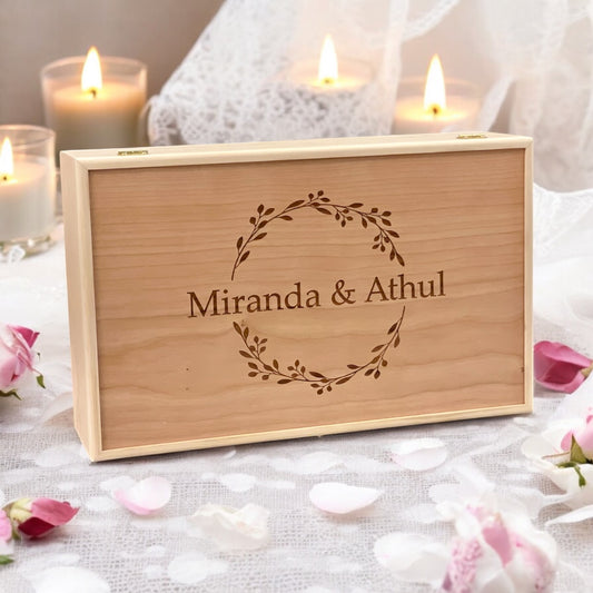 Wedding Card Box Bridal Card Box Wedding Keepsake Box Wedding Box Wedding Gift Box Wedding Money Box Wooden Card Box Custom Laser Engraved