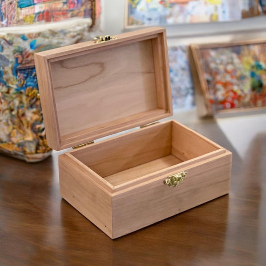 Small Wood Box Unfinished Small Wood Box with Lid Mini Keepsake Box Jewelry Box Small Trinket Box Personalized Gift Box Small Jewelry Box