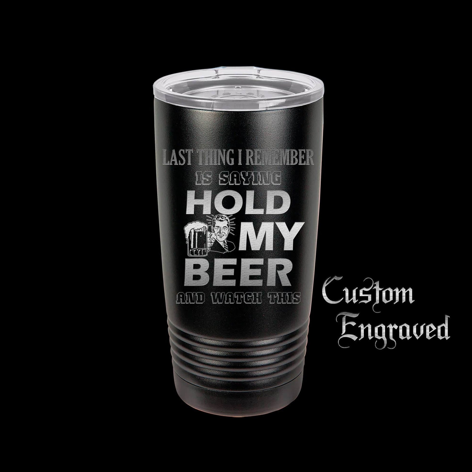 Blank 16 oz Pint Glass - Double Wall Insulated Stainless Steel Powder  Coated Beer Tumblers + Lid