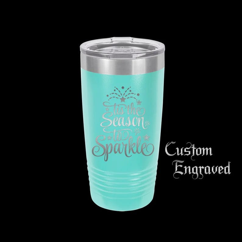 Personalised Engraved Thermal Travel Mug, Reusable Coffee Tumbler Cup,  Stainless Steel 450ml Hot or Cold Drinks in 7 Colours, Christmas 