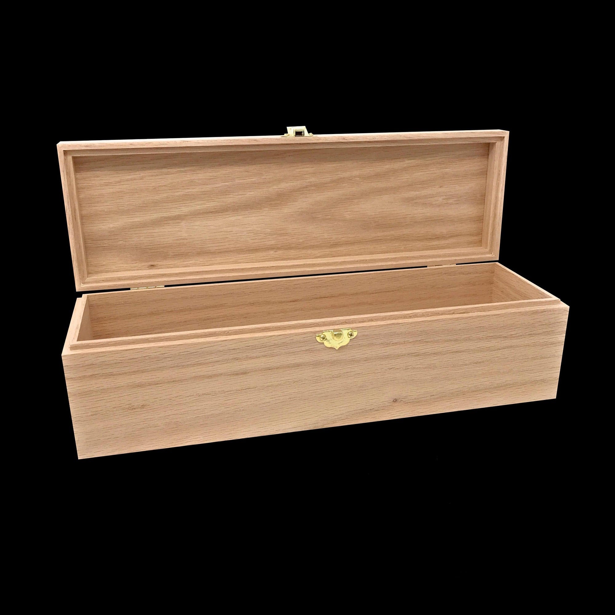 Large Unfinished Wood Box with Hinged Lid 13 3/8 x 10 1/4 x 4 3/4  Personalized Laser Engraving Available