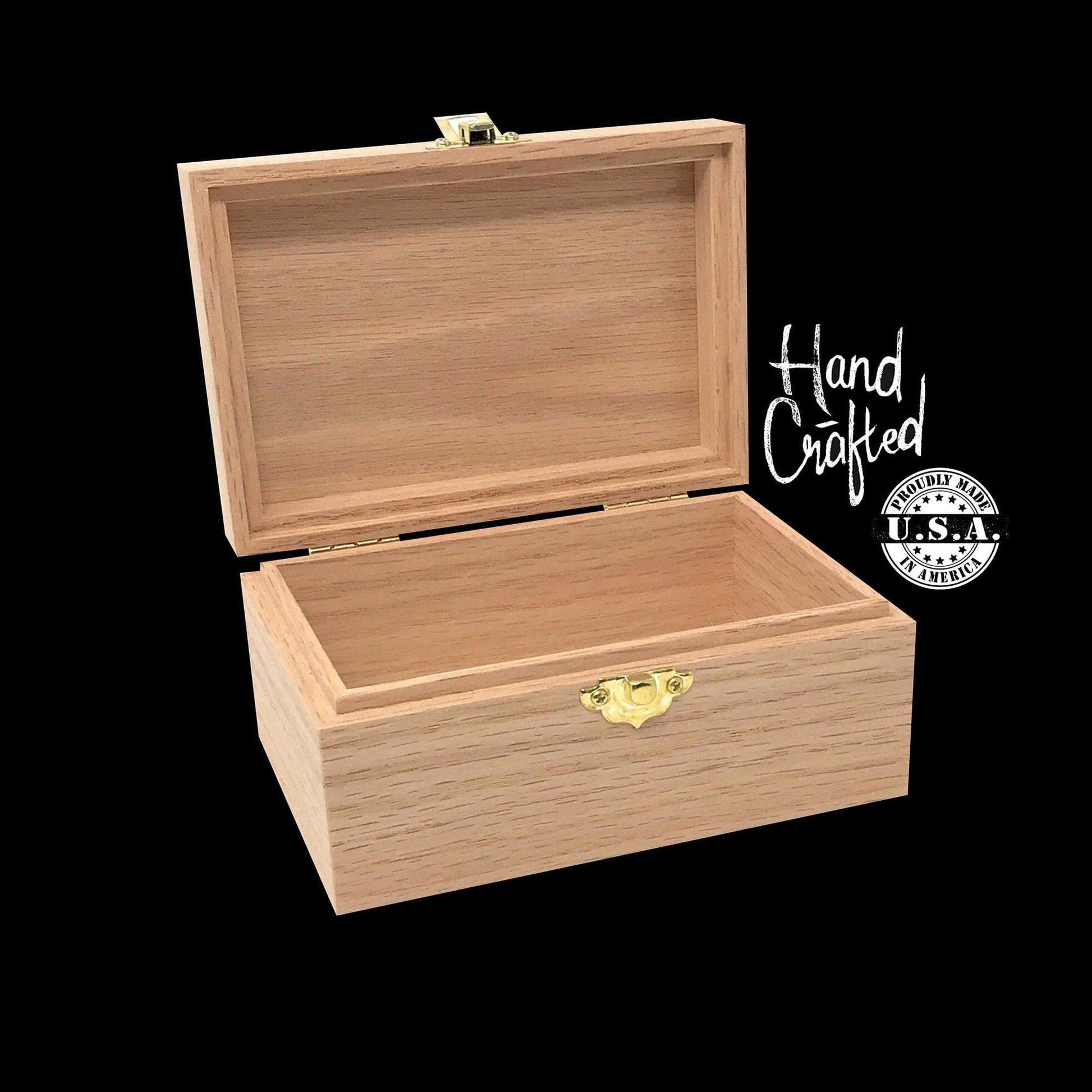 Unfinished Wood Box with Hinges and Latch 13 3/4 x 4 1/4 x 4 Engraving  Available – The Designcraft Studio