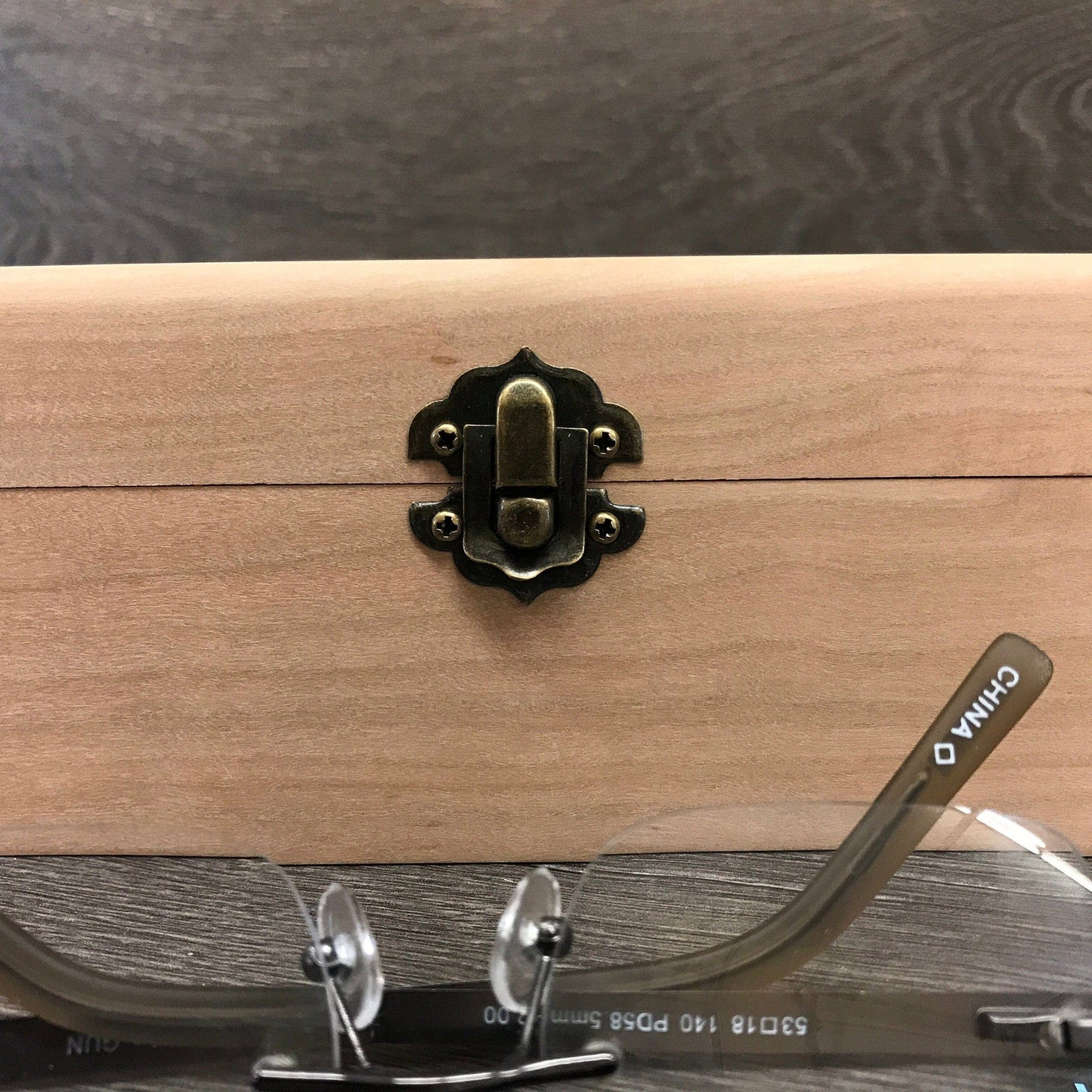 The Designcraft Studio Unfinished Wood Box with Hinge and Latch 13 x 9 x 3 Personalized Laser Engraving Available